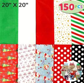 img 4 attached to 🎁 Joiedomi 150 Sheets Assorted Christmas Tissue Paper: Quick and Easy Gift Wrapping Accessory Ideal for Christmas Gift Boxes, Xmas Wrapping Bags, and Wine Bottles