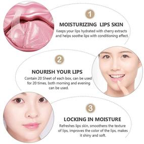 img 1 attached to Huiteil 20PCS Cherry Sleeping Lip Mask: Ultimate Solution for Dry Lips, Repair Chapped Skin, Anti-Aging Moisturizer, Reduces Lip Lines - Lip Care Sheet