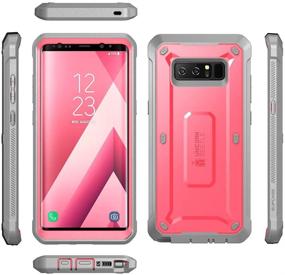 img 2 attached to 🦄 Ваш надежный чехол SUPCASE Unicorn Beetle Shield для Samsung Galaxy Note 8 с защитным экраном - Розовый