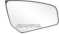 🔍 passenger side non-heated mirror glass with backing plate for nissan sentra - fit system 80234, 4 3/4" x 7 1/8" x 8 3/16 logo