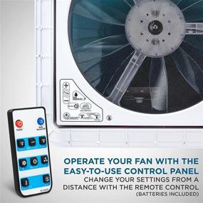 img 1 attached to RV Roof Vent Fan - Hike Crew 14, 12V 6-Speed Motorhome Fan with Remote, Auto Temperature Control, Intake & Exhaust, Rain Sensor, Electric Open/Close, Smoked Lid - Includes Screws & Garnish