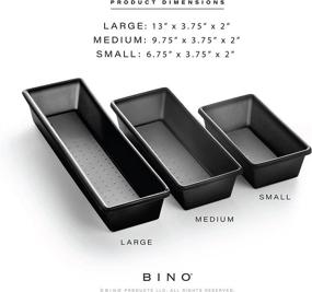 img 2 attached to BINO 3-Piece Drawer Organizer Bin Set - Small Grey | Modular, Multi-Purpose Storage with Soft-Grip Lining and Non-Slip Feet | Durable & BPA-Free | Ideal Desk & Vanity Drawer Organizer