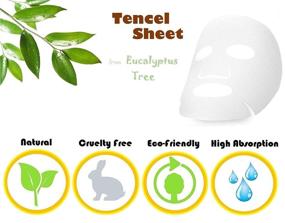 img 2 attached to 🌟 Korean Face Sheet Mask Set - 100 pcs (10 Varieties, 10 pcs Each) | Natural Tencel Facial Mask Sheet | Made in Korea | Moisturizing, Tightening, Skin Brightening, Pigment Balancing | Skin Care