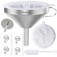 🔥 vorpower kalave premium stainless steel funnel with 200 mesh food filter strainer - perfect for bottles, oils, juice, wine, coffee, and milk logo