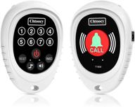🔔 chtoocy rechargeable wireless panic button caregiver pager smart call transmitter with receiver nurse calling alert patient help system for elderly - 1000 ft range (white) - 1 button & 1 receiver logo