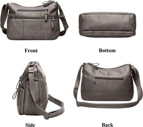 img 1 attached to Stylish and Durable: Women's Soft PU Leather Shoulder Bag - Crossbody Purse with Multiple Pockets