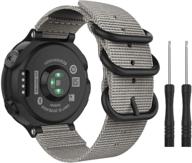 moko watch band compatible with garmin forerunner 235/220/230/620/630/735xt/approach s20/s6/s5 outdoor recreation logo