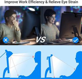 img 2 attached to 🖥️ Лампа для компьютерного монитора Quntis: лампа для экрана монитора, заботящаяся о глазах, с автоматической затемнением, бесступенчатой регулировкой оттенка, сенсорным управлением - без бликов, энергосберегающая светодиодная лампа для домашнего офиса и чтения