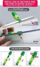 img 1 attached to 🧹 Heavy-Duty Rubber Broom with Extension Bar - Household, Pool, Shower, Kitchen, Bathroom, and Sidewalk Cleaning - Marble Squeegee Silicone Dewatering - Qhjxgzzl Floors will love it!
