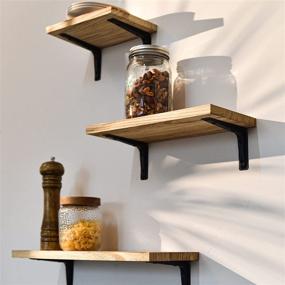 img 2 attached to 📚 Labcosi Floating Shelves: Set of 3 Rustic Wood Wall Shelves for Stylish Storage and Home Décor