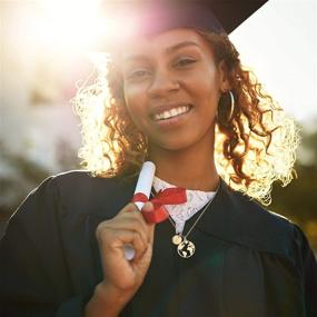 img 3 attached to Necklace Graduation College Initial Jewelry