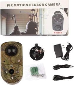 img 1 attached to 🏠 eoqo Безопасная домашняя офисная камера с защитой от взлома: Обнаружение движения, ночное видение, автономное резервное копирование, 1080p, годами длительного ожидания (камуфляж)