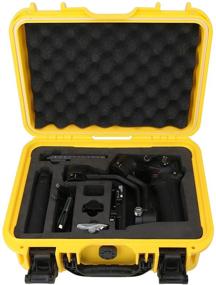 img 4 attached to 📸 Yellow Waterproof Case for DJI RSC 2 - Compact and Rugged Travel Storage Case for DJI RSC 2 Gimbal Handheld 3-Axis Stabilizer and Accessories