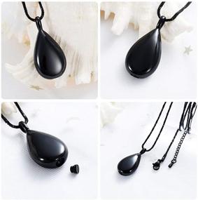 img 2 attached to Yinplsmemory Teardrop Keepsake Necklace for Boys - Cremation Jewelry