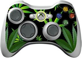 img 1 attached to Black Weeds Design Decal Skin for XBOX 360 Console and Remote Controllers