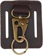 viperade leather keychain holder brown logo