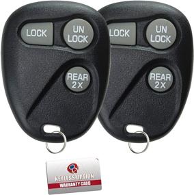 img 2 attached to 🔑 KeylessOption Keyless Entry Remote Control Car Key Fob Replacement Pack (2) for 16245100-29