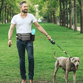 img 3 attached to 🐶 MalsiPree Dog Treat Pouch with Built-in Poop Bag Dispenser, Hidden Water Bottle Holder, and Hands-Free Waist Belt - Ideal for Training, Puppy Classes, Travel, Running, Walking, Hiking