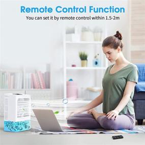 img 3 attached to Stay Cool Anywhere: Portable Air Conditioner Fan with Remote Control and Humidifier - Perfect for Home, Office, Bedroom
