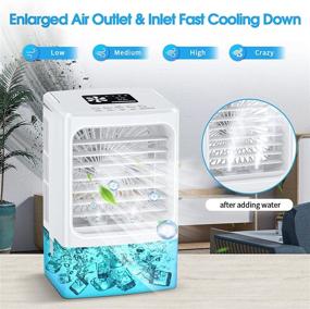 img 4 attached to Stay Cool Anywhere: Portable Air Conditioner Fan with Remote Control and Humidifier - Perfect for Home, Office, Bedroom