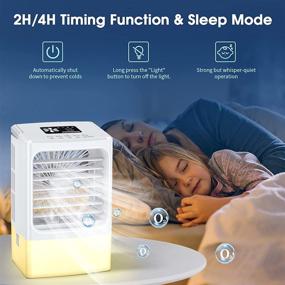 img 2 attached to Stay Cool Anywhere: Portable Air Conditioner Fan with Remote Control and Humidifier - Perfect for Home, Office, Bedroom