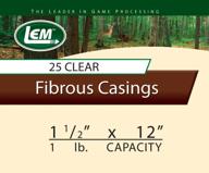 lem products non-edible fibrous casing - durable 1 1/2 x 12-inch sausage casings логотип