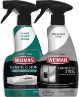 🧽 weiman stainless steel & granite cleaner - 12oz - countertop & appliance protection against fingerprints - granite cleaner & polish - enhance natural beauty of stone surface - 12oz logo