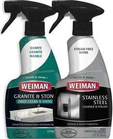 img 4 attached to 🧽 Weiman Stainless Steel & Granite Cleaner - 12oz - Countertop & Appliance Protection Against Fingerprints - Granite Cleaner & Polish - Enhance Natural Beauty of Stone Surface - 12oz