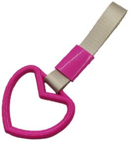 img 1 attached to DSkoiph 1 PC Heart JDM Tsurikawa Hang Ring Subway Train Bus Handle Hand Strap Drift For Car (Pink)