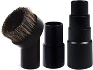 🧹 versatile vacuum attachment: round dust brush with soft bristles and hose adapter - perfect replacement kit (3pcs) логотип