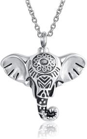 img 4 attached to YSAHan Animal Cremation Jewelry – Owl Elephant Dog Paw Hummingbird Heart Urn Necklace for Ashes – Memorial Keepsake Gift”