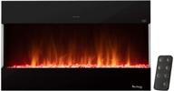 🔥 e-flame usa hampshire 36-inch wall mount electric fireplace - led flame effect & timer - 3-d logs - 2021 model logo