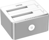 📀 unitek внешняя док-станция для жесткого диска с двумя отсеками usb 3.0 to sata – uasp, 2.5-дюймовый / 3.5-дюймовый hdd ssd, функция дублирования / офлайн-клонирования – поддержка 2x 16тб, серебристый. логотип