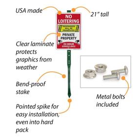 img 3 attached to SmartSign Loitering Surveillance Trespassers Prosecuted Occupational Health & Safety Products