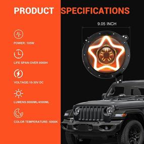 img 1 attached to Headlight Compatible Wrangler 2018 2020 Gladiator