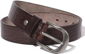img 3 attached to 👖 Genuine Leather Casual Khakis: The Ultimate Belt Accessory for Men