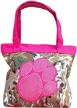 peach couture designer handbag shoulder logo