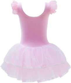 img 3 attached to Cute and Charming: Meeyou Little Girls' Flower Ovelay Ballet Tutu Dress
