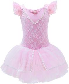 img 4 attached to Cute and Charming: Meeyou Little Girls' Flower Ovelay Ballet Tutu Dress