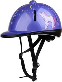 img 4 attached to 🐴 Xiaozxwlhq Adjustable Horse Riding Helmet: Kid's Equestrian Protective Gear (Purple)