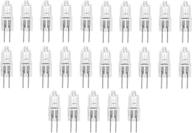 💡 25-pack crystal clear lense 10w ac/dc 12v light bulb replacement - jc g4 2pin base halogen kitchen pendant lamp - 12v 10w bi-pin warm clear bright white t3 bulb - under cabinet puck lighting logo