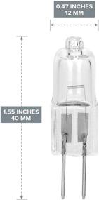 img 2 attached to 💡 25-Pack Crystal Clear LENSE 10W AC/DC 12V Light Bulb Replacement - JC G4 2Pin Base Halogen Kitchen Pendant Lamp - 12V 10W Bi-Pin Warm Clear Bright White T3 Bulb - Under Cabinet Puck Lighting