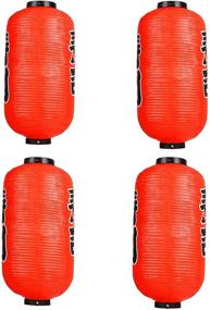 img 2 attached to 🍣 Red Silk Hanging Sushi Bar Lantern - Traditional Japanese Style 10x18 Inch, Set of 4 Waterproof Festive Lanterns for Indoor Outdoor Decoration in Home, Yard, Sushi Restaurant - ArtStudy