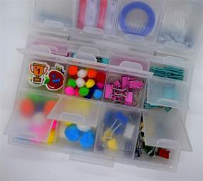 img 1 attached to 📦 Aidetek Half Transparent BOX-ALL-24 Small Parts Beads Stationery Jewelry Box Organizer for Sorted Parts 3 Sizes 24 compartments with lid" - Optimized Product Name: "Aidetek Half-Transparent Box-All-24 Small Parts Beads Stationery Jewelry Box Organizer with Lid | 3 Sizes, 24 Compartments