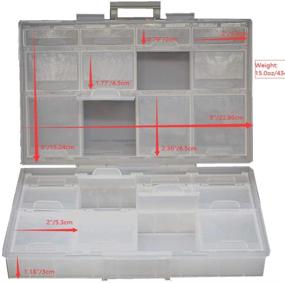 img 3 attached to 📦 Aidetek Half Transparent BOX-ALL-24 Small Parts Beads Stationery Jewelry Box Organizer for Sorted Parts 3 Sizes 24 compartments with lid" - Optimized Product Name: "Aidetek Half-Transparent Box-All-24 Small Parts Beads Stationery Jewelry Box Organizer with Lid | 3 Sizes, 24 Compartments