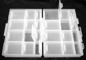 img 2 attached to 📦 Aidetek Half Transparent BOX-ALL-24 Small Parts Beads Stationery Jewelry Box Organizer for Sorted Parts 3 Sizes 24 compartments with lid" - Optimized Product Name: "Aidetek Half-Transparent Box-All-24 Small Parts Beads Stationery Jewelry Box Organizer with Lid | 3 Sizes, 24 Compartments