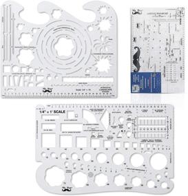 img 4 attached to 📐 Mr. Pen - Landscape and Architectural Templates, Drafting and Landscaping Tools, Landscape Design and Drawing Templates, Architectural Template, Drafting Ruler Shapes, and Drawing Stencils