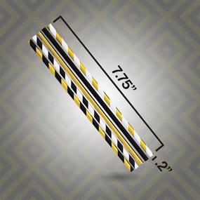 img 1 attached to 🎉 Party On Tap Black and Gold Straws - Stylish and Sustainable Paper Straws for Gold Party Decorations, Graduation, Bachelorette, Wedding, New Years Eve Parties - 125 Pack