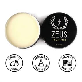 img 3 attached to ZEUS Conditioning Beard Balm for Men - Natural Softening Conditioner (2 Oz) - Sandalwood Scented Facial Hair Care