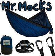 🌙 mr. mocks midnight rider double hammock: lightweight, water resistant, tree straps, carabiners - ideal for travel camping логотип